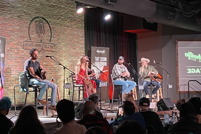 Band performing on stage